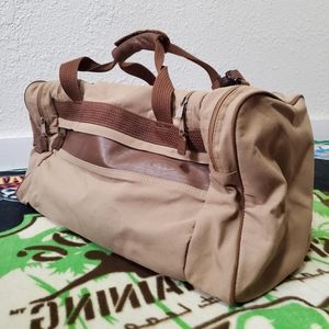 •Eddie Bauer×Ford tan leather duffle bag🌲🍦